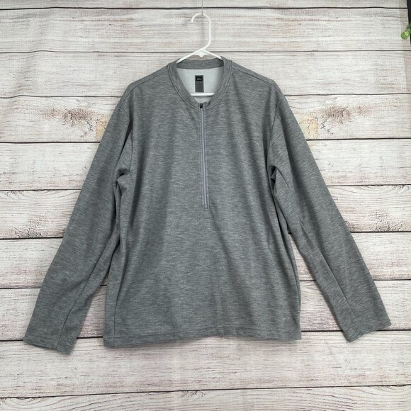 REI 1/2 Zip Pullover Shirt Men's XL Gray Back Pocket‎ Cycling Hiking Long Sleeve - Picture 1 of 9